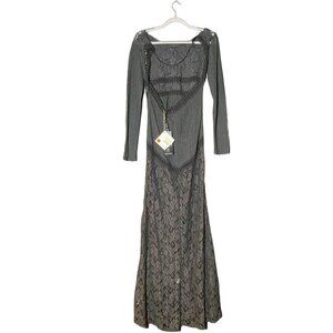 LIU •JO Black Long Sleeve Lace Dress EU Sz 42  US Sz 10‎ NWT